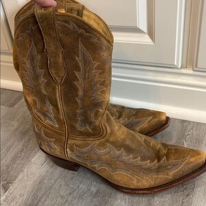 Old Gringo Brown Leather Western Cowboy Boots Blue Stitching Women’s 10B